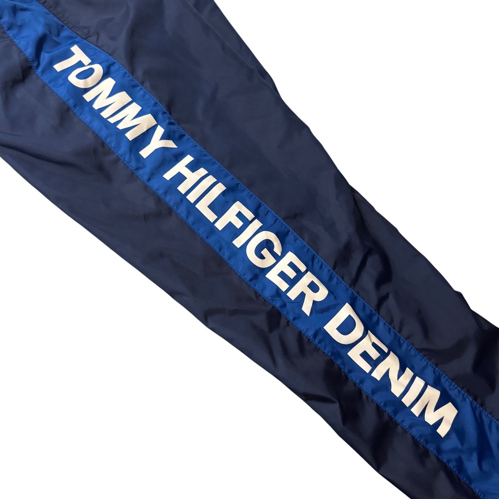 Tommy‎ Hilfiger Denim Windbreaker Track Pants Navy Red White Mens Small - Picture 4 of 14